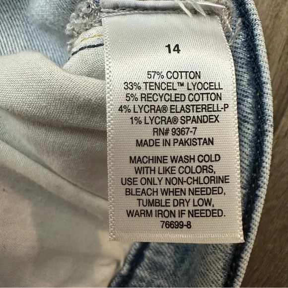 Arizona Jean Vintage Straight High Rise Paint Splash Design Junior Jeans Sz 14 - Picture 4 of 11